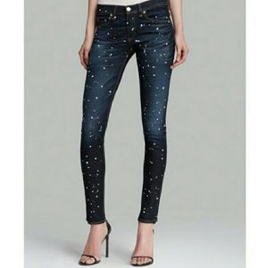 LIKE NEW RAG & BONE SKINNY ANFIELD SPLATTER JEANS